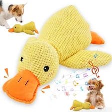 2025 Cute Yellow Calming Duck Dog Toy, Quack-Quack Duck Dog Toy