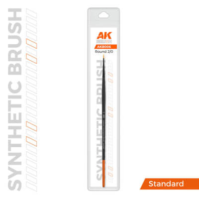 AK Interactive Synthetic Brush Round 2/0