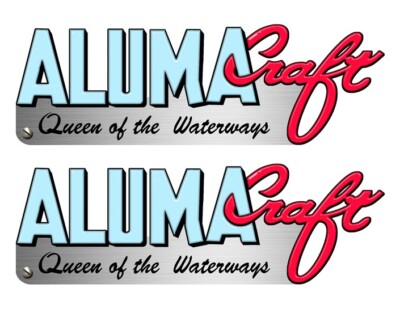 Two Aluma Craft Remastered Stickers 10 inch long each