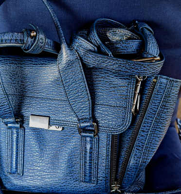 PHILLIP LIM 3.1 Medium Blue Leather PASHLI Satchel Crossbody