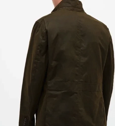 BARBOUR LUTZ Waxed Jacket Olive Rugged Sophistication MSRP$520 British Luxury image 13