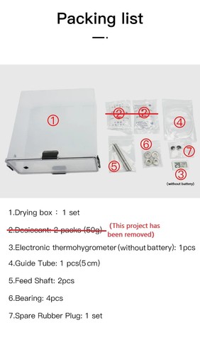 3D Printer Parts Filament Dryer Box Airtight and Moistureproof Real-Time Monitor - 第 6/7 張圖片