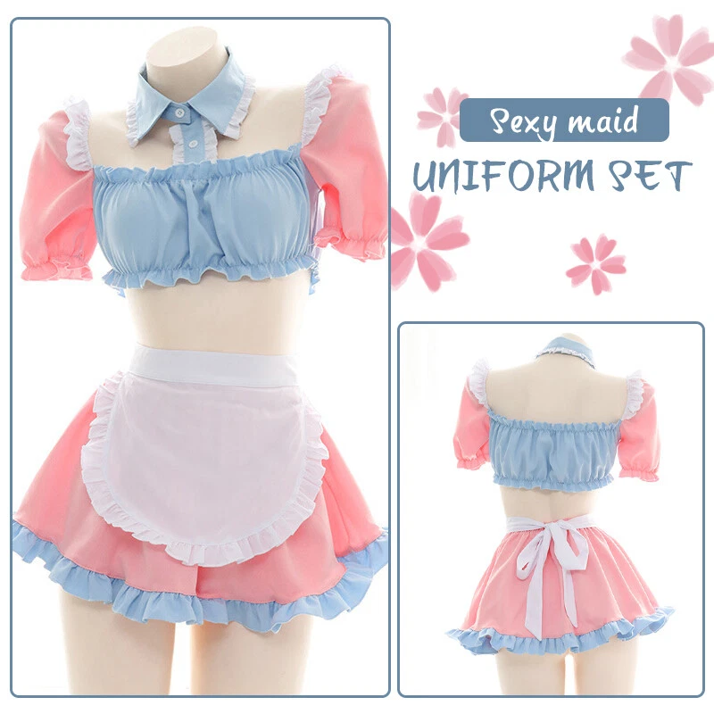 Cute Lolita Maid Dress Girls Womens Anime Cosplay Costumes Party Fancy Dresses- - Image 2 of 4