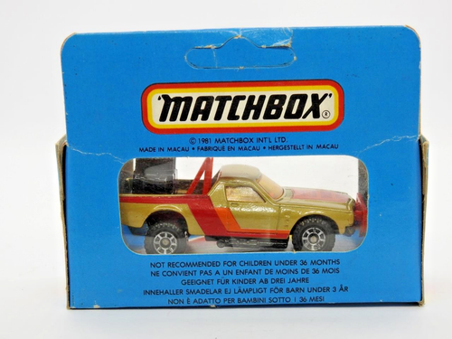 MATCHBOX MACAU 1983 MB58 HOLDEN PICK UP RUFF TREK MINT IN UNOPENED BLUE M BOX - Picture 3 of 5