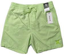 HURLEY Men Small Green One  Only Crossdye 6" Inseam Volley Swim Shorts NEW
