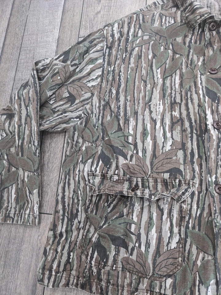 Vintage Red Head Real Tree Camo Hunting Cotton Shirt Jacket Size XL Made In USA  - Image 2 of 4