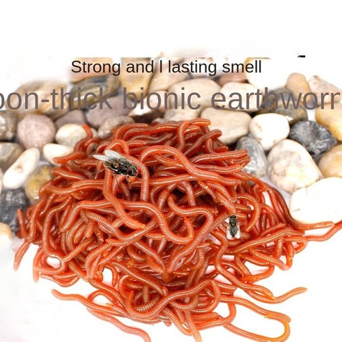 100pcs Fishy Smell Worm Red Baits 3.8/5/6/8cm EarthWorm Bloodworm