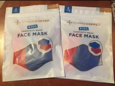 tommie copper face masks kids 2 pk 2pcs in each pk