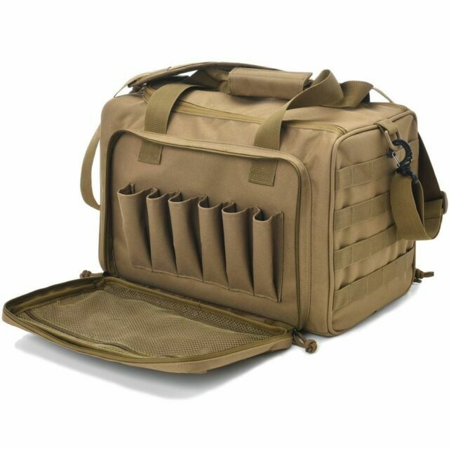 Tactical Gun Shooting Range Bag Deluxe Pistol Duffle Bags Tan Misc Other for sale online eBay