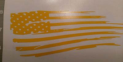 VINYL HIGH BAKE HEAT STENCIL - LARGE TATTERED FLAG(4) - For Cerakote, or Spray