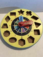 Melisa And Doug Wooden Shape Sorting Clock Puzzle Replacement Board