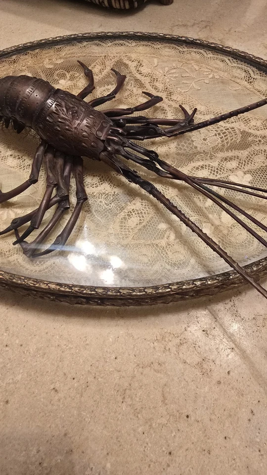  Figura Camarón Móvil Jizai Cobre. ANTIGÜEDAD RARA.  Foto 3 de 4