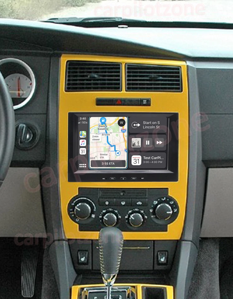 CarPlay & Android Auto Car Stereo Radio GPS FM CAM For Dodge Charger 2006 2007