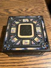 Tiffany Studios Furnaces Gilt Bronze Art Deco Favrile L.C.T. Antique Ink Well