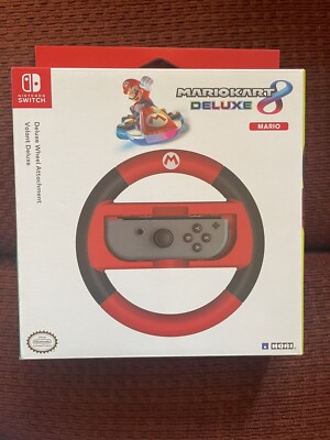 Hori Nintendo Switch Deluxe Wheel Attachment Mario Kart 8 Mario Design - Red