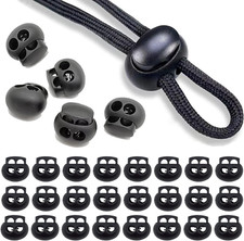 Spring Cord Lock, End Stopper Fastener Slider Toggles Clip 30Pcs Double Hole Spr