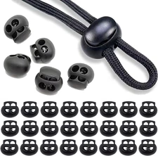 Spring Cord Lock, End Stopper Fastener Slider Toggles Clip 30Pcs Double Hole Spr