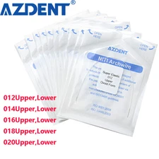 AZDENT Dental Orthodontic Round Arch Wire NITI white color coated Ovoid 