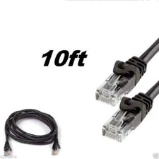 Lot of 250 Pcs Cat5 10FT Patch Cord Cable 500mhz Internet Network LAN RJ45 Black