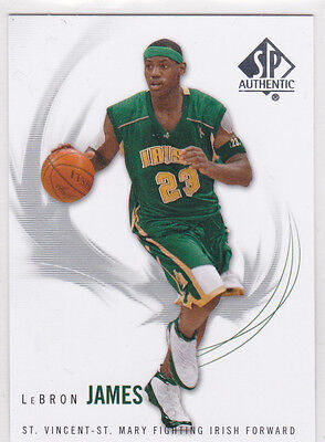 Lebron James SP AUTHENTIC IRISH High School Basketball Card St. Vincent St.  Mary | eBay