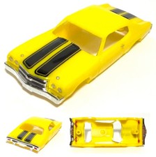Vtg Model Motoring HO Slot Car BODY-ONLY 1970 LEMON Chevy Chevelle T-Jet Style