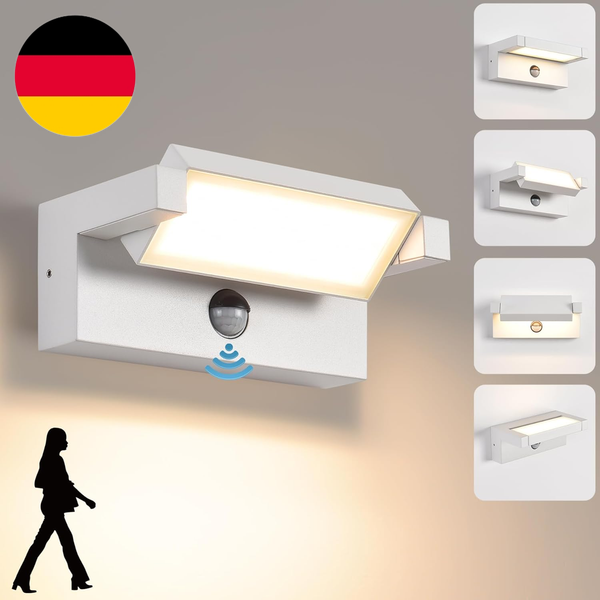 Kukak Led Wandleuchte Aussen Innen Mit Bewegungsmelder,22W AußEnlampe Wand,Ip65-image