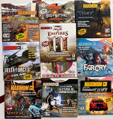 Maximum PC Demo Discs 2003-2005 Unreal II Star Wars RC Midnight Club II Farcry