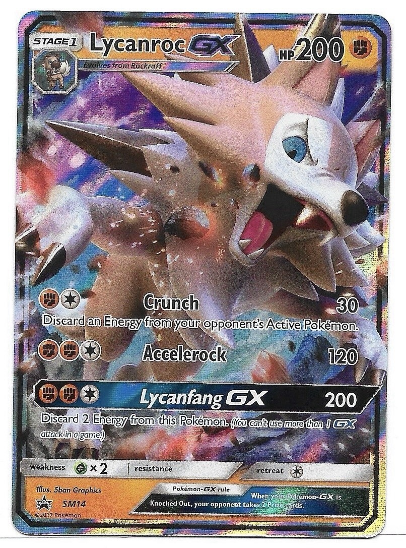 Lycanroc GX SM14 Sm Holo Black Star Promo Pokemon TCG - NM