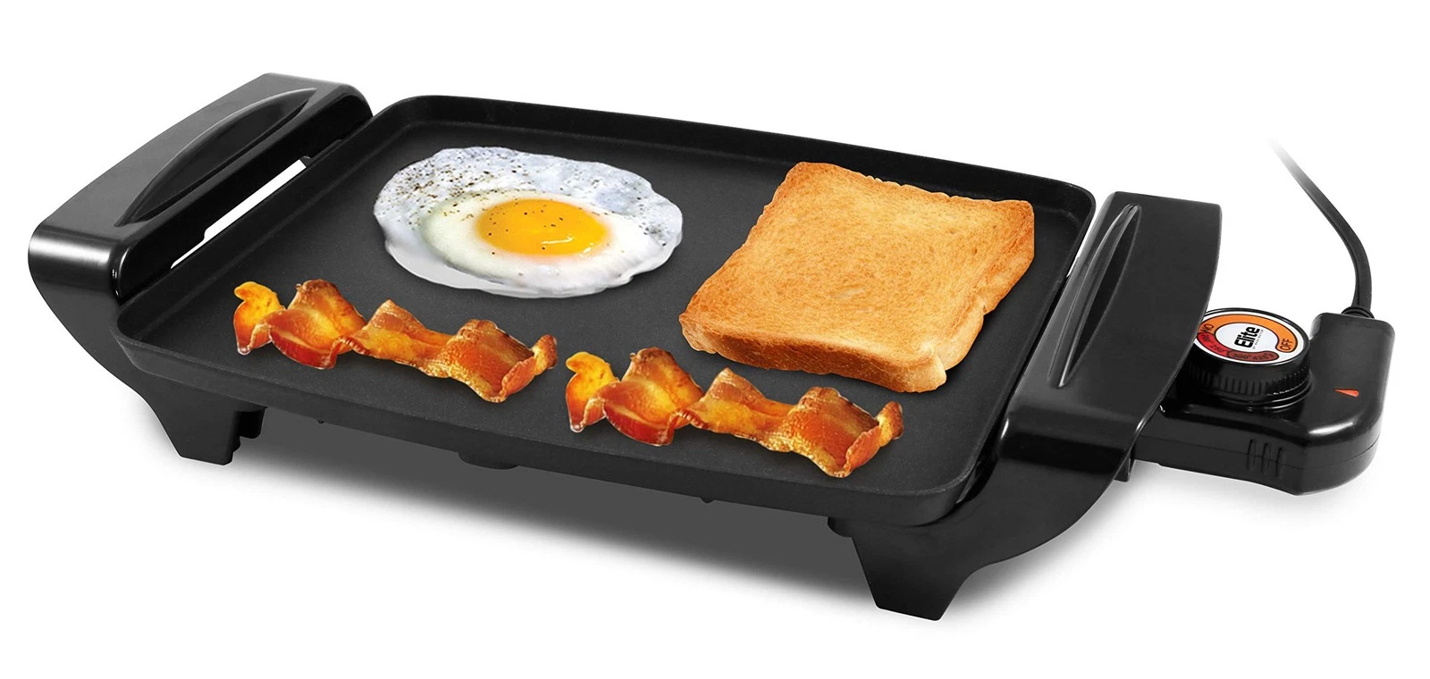 EGR-2722B Electric 10.5" x 8.5" Griddle, Cool-touch Handles Non-Stick Surface...