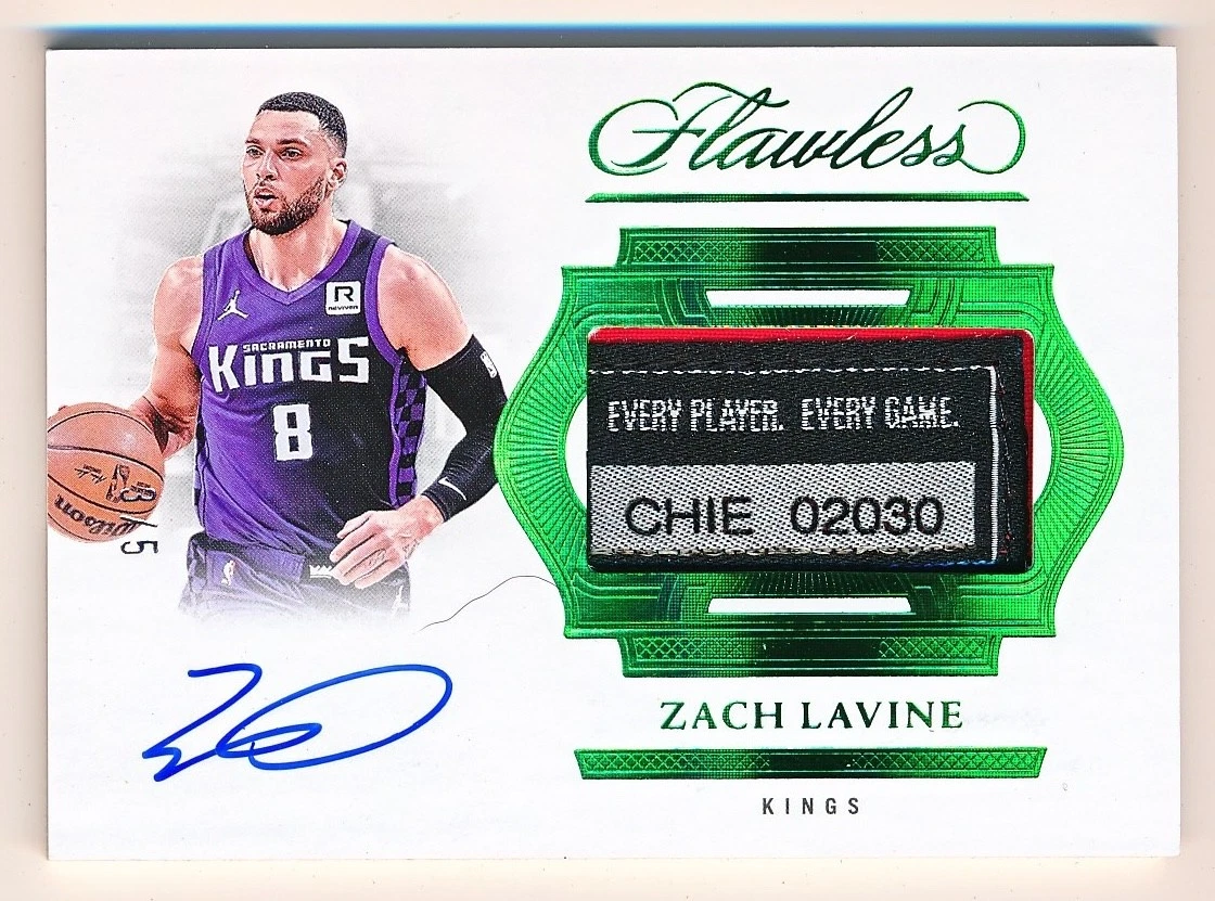 Zach LaVine Sports Trading Card Singles Autographed Basketball for