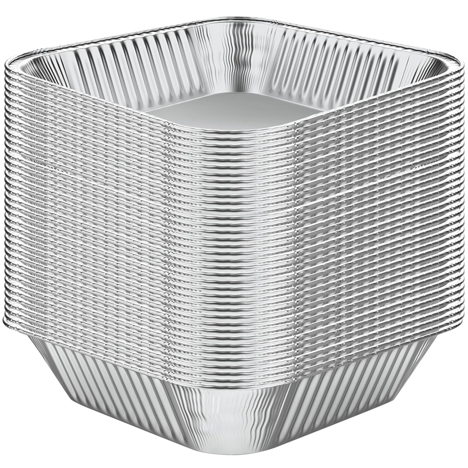 30 Pack 8x8 Inch Square Aluminum Foil Pans Disposable Cooking Pans for Baking