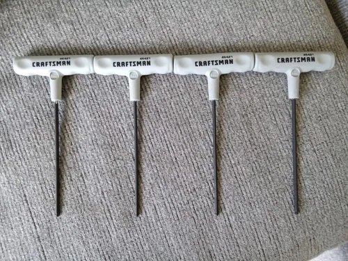 LOT OF 4 NEW CRAFTSMAN VINTAGE T HANDLE ALLEN WRENCHS 3MM HEX WRENCH USA