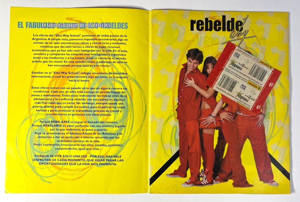 2002 ALBUM REBELDE WAY Panini 100% Complete Argentina Edition Vintage - Image 2 of 4
