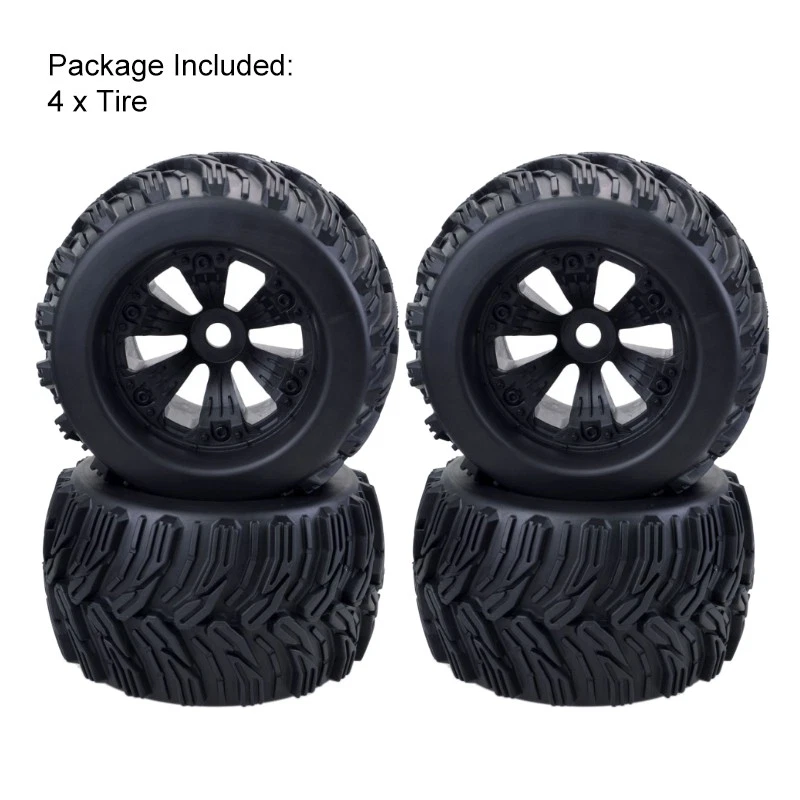 4x 17mm Hub Rad Felge Reifen für 1/8 Monster Truck Traxxas HSP HPI Racing RC Car - Bild 2 von 4