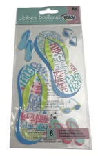 Jolee's Boutique BEACH Collection 3D Stickers FLIP FLOPS Theme Sun Lake