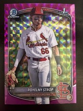 2025 Bowman Chrome Royelny Strop Fuchsia Geometric Refractor 1st Prospect #/299