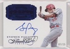 2017 Panini Flawless Debut Signatures Sapphire 7/15 Stephen Piscotty Auto 6fs