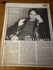 Tom Verlaine Interview Trouser Press May 1978 Television Reprinted on Cardstock