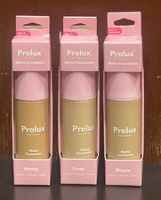 Prolux Cosmetics Matte Foundation: Bisque/ Linen/ Honey. Bundle Of 3.