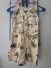 Old Navy Girls Size M 8 African Safari Romper LINEN