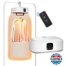Portable Foldable Mini Electric Dryer Remote Control Quick Travel RV Home