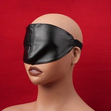 PU Leather Restraint Half Face Mask Blindfold Eye Patch Bondage Cosplay Game SM