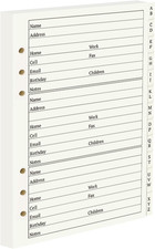 Address Book Refill Pages with Alphabetical Tabs, Large Print 600 Contacts Re...