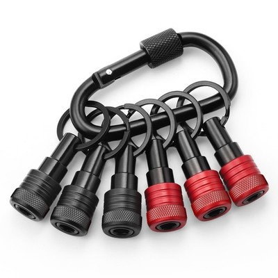 Enhanced NonSlip Bit Holder 6pcs, 1/4 Drill Bit Holder, Bit Holder Key Chain,...