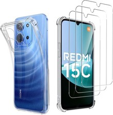 Case For Xiaomi Redmi 15C 4G 5G Clear Gel Phone Cover +Screen Protector Poco C85