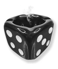 Ashtrays for Cigarettes Dice Ash Tray - Premium Ceramic Retro Cool Ashtrays Gift