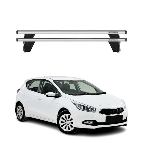 Menabo DachträGer GrundtäGer FüR Kia Ceed 2012-2018 75Kg Aluminium Silber 2 Tlg-image