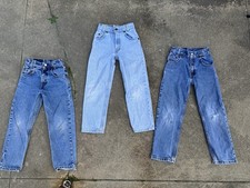 Vintage 1990's Kids levi's Jeans Lot Size 7  7slim orange Tabs 550 Relaxed Fit