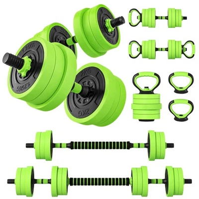 SPORTNOW Weight Dumbbells Set, Barbell, Kettlebell, Push Up Stand, 20kg