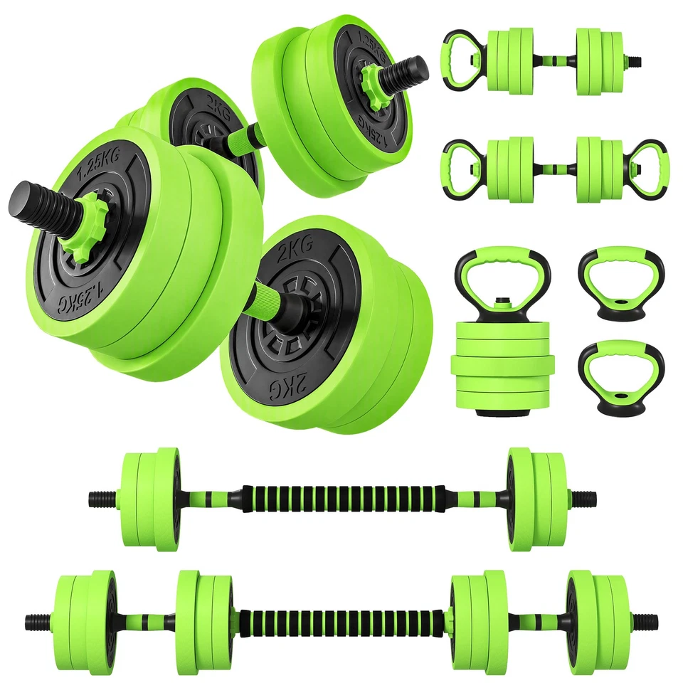 SPORTNOW Weight Dumbbells Set, Barbell, Kettlebell, Push Up Stand, 20kg, photo 1 of 5